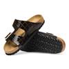 Birkenstock Arizona Leather Croc Print - Black